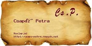 Csapó Petra névjegykártya