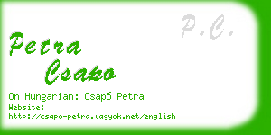 petra csapo business card